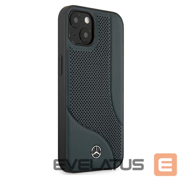 Aizmugurējais vāciņš Mercedes-Benz Mercedes Leather Perforated Area Case for iPhone 13 mini - Navy Blue