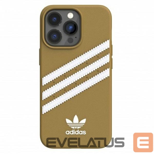 Aizmugurējais vāciņš Adidas Adidas OR Moulded PU iPhone 13 Pro / 13 6,1" beżowo-złoty/beige-gold 47806