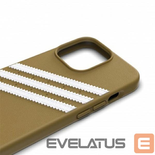 Aizmugurējais vāciņš Adidas Adidas OR Moulded PU iPhone 13 Pro / 13 6,1" beżowo-złoty/beige-gold 47806