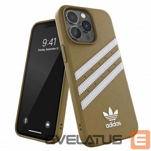 Aizmugurējais vāciņš Adidas Adidas OR Moulded PU iPhone 13 Pro / 13 6,1" beżowo-złoty/beige-gold 47806