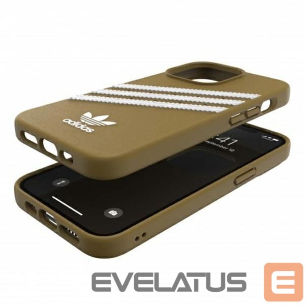 Aizmugurējais vāciņš Adidas Adidas OR Moulded PU iPhone 13 Pro / 13 6,1" beżowo-złoty/beige-gold 47806