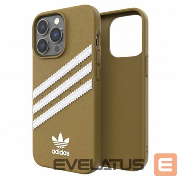 Aizmugurējais vāciņš Adidas Adidas OR Moulded PU iPhone 13 Pro / 13 6,1" beżowo-złoty/beige-gold 47806