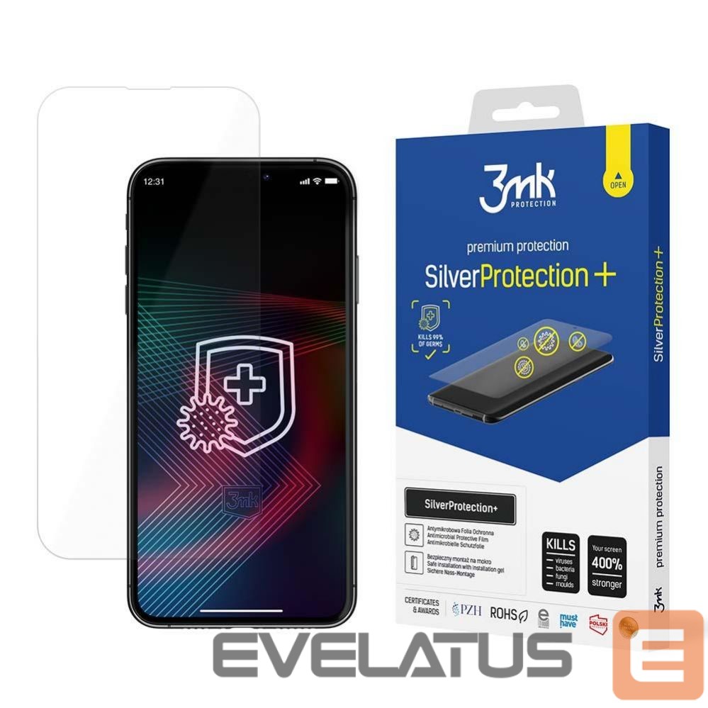 Aizsargplēve 3MK 3mk Silver Protection+ Antibacterial Screen Protector for iPhone 14 Pro / iPhone 14 Gamers