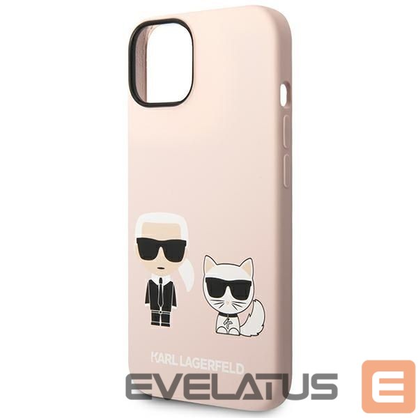Aizmugurējais vāciņš Karl Lagerfeld Karl Lagerfeld KLHMP14SSSKCI iPhone 14 6.1 "hardcase light pink / light pink Silicone Karl & Choupette Magsafe
