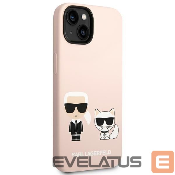 Aizmugurējais vāciņš Karl Lagerfeld Karl Lagerfeld KLHMP14SSSKCI iPhone 14 6.1 "hardcase light pink / light pink Silicone Karl & Choupette Magsafe