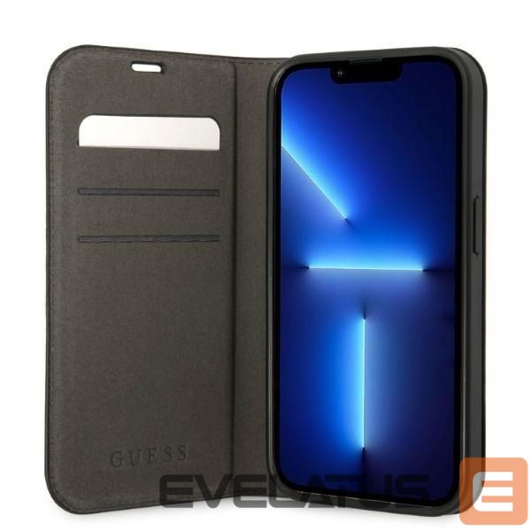Aizmugurējais vāciņš Guess Guess GUBKP14LHG4SHK iPhone 14 Pro 6.1 "black / black book 4G Vintage Gold Logo