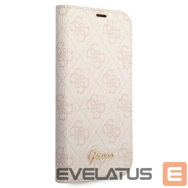 Aizmugurējais vāciņš Guess Guess GUBKP14LHG4SHP iPhone 14 Pro 6.1 "pink / pink book 4G Vintage Gold Logo