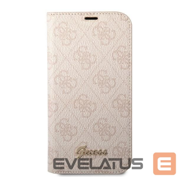 Aizmugurējais vāciņš Guess Guess GUBKP14XHG4SHP iPhone 14 Pro Max 6.7 "pink / pink book 4G Vintage Gold Logo