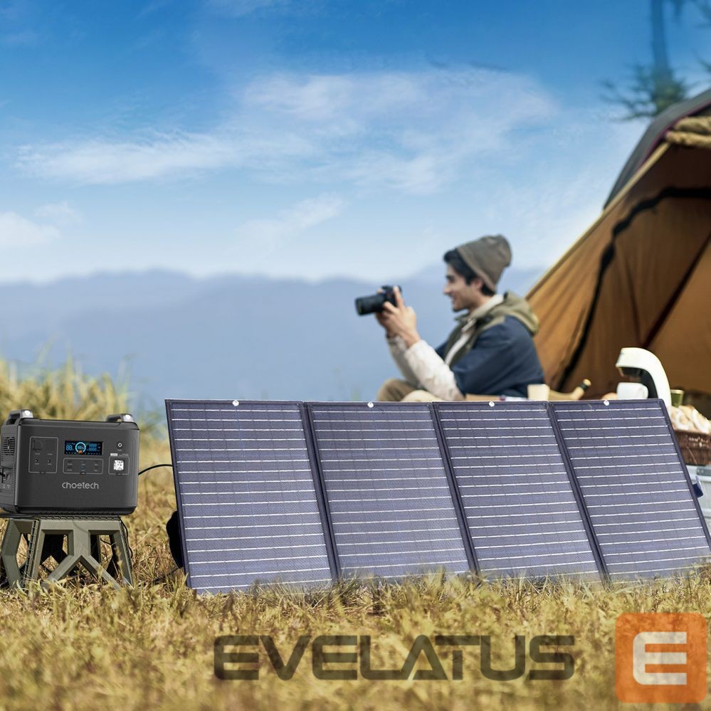 Adapteris Choetech Choetech SC010 solar tourist charger, foldable, 160W - black