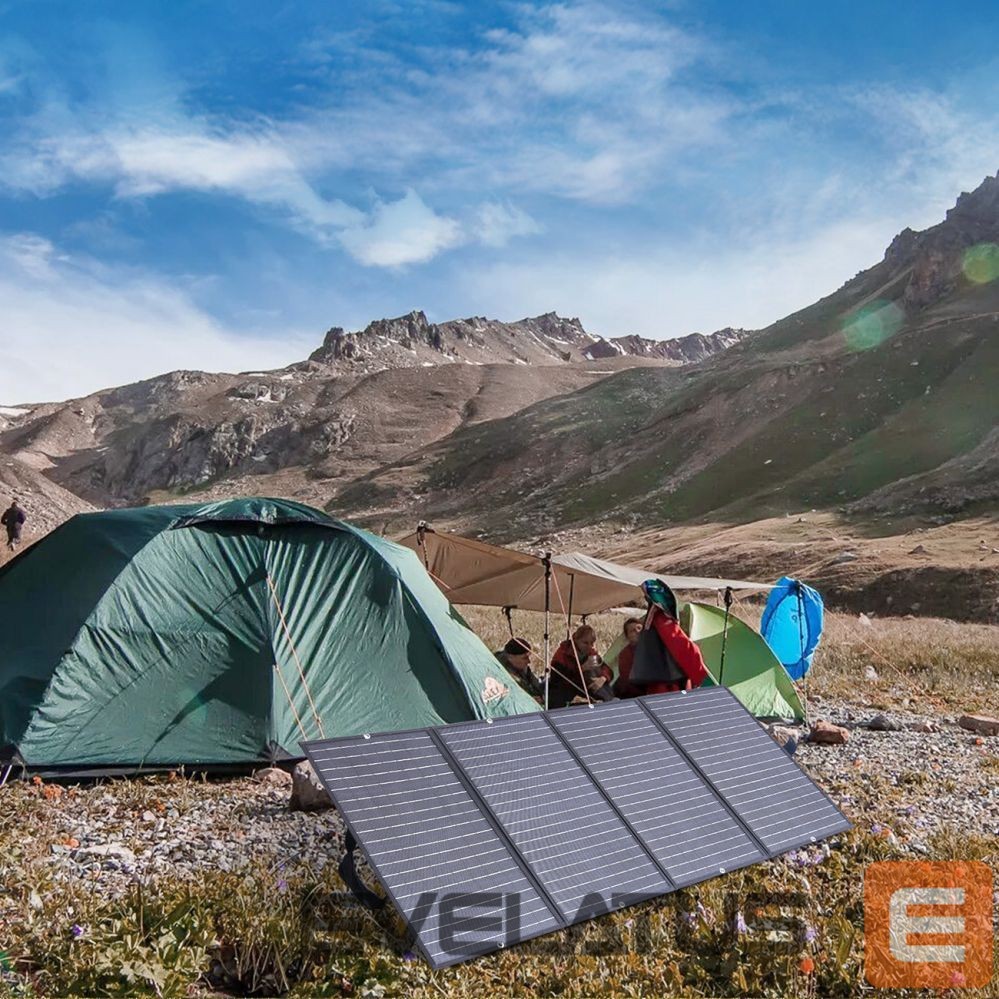 Adapteris Choetech Choetech SC010 solar tourist charger, foldable, 160W - black