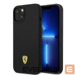Aizmugurējais vāciņš Ferrari  Ferrari FEHMSIP14MBK iPhone 14 Plus 6.7" black/black hardcase Silicone Metal Logo Magsafe