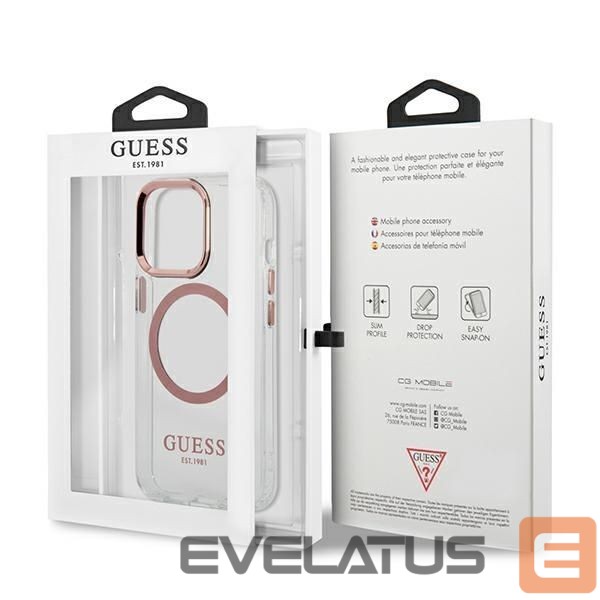 Aizmugurējais vāciņš Guess Pink || Transparent