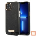 Aizmugurējais vāciņš Guess  Guess GUHMP13MSAPSTK iPhone 13 6.1" black/black hardcase Peony Logo Plate MagSafe 