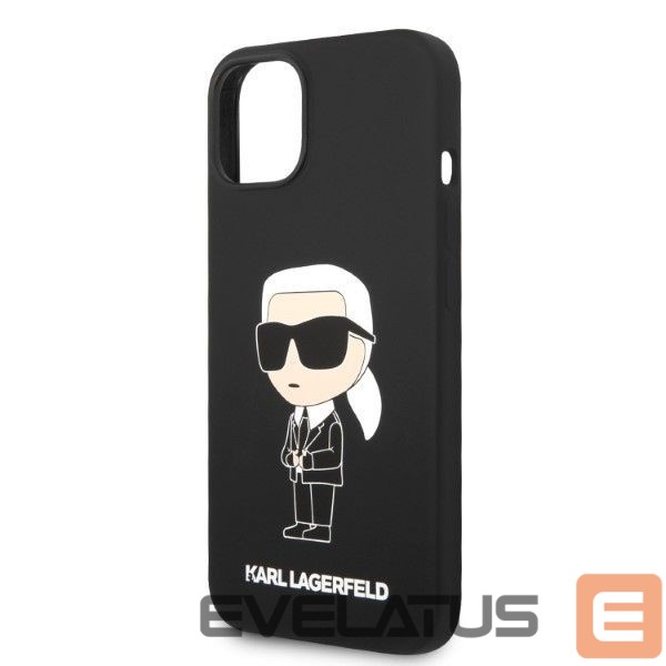 Aizmugurējais vāciņš Karl Lagerfeld Karl Lagerfeld Silicone Ikonik case for iPhone 14 Plus - black