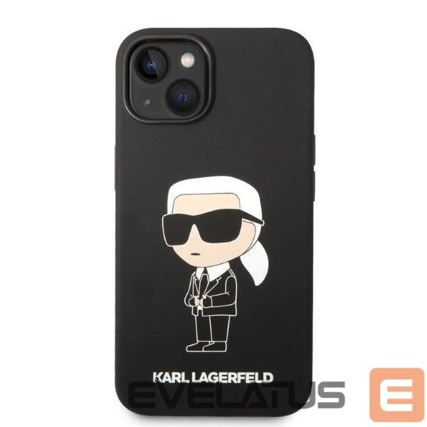 Aizmugurējais vāciņš Karl Lagerfeld Karl Lagerfeld Silicone Ikonik case for iPhone 14 Plus - black