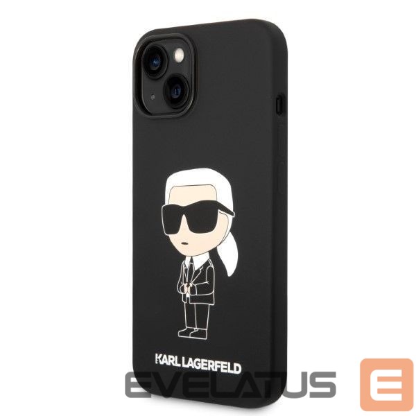 Aizmugurējais vāciņš Karl Lagerfeld Karl Lagerfeld Silicone Ikonik case for iPhone 14 Plus - black