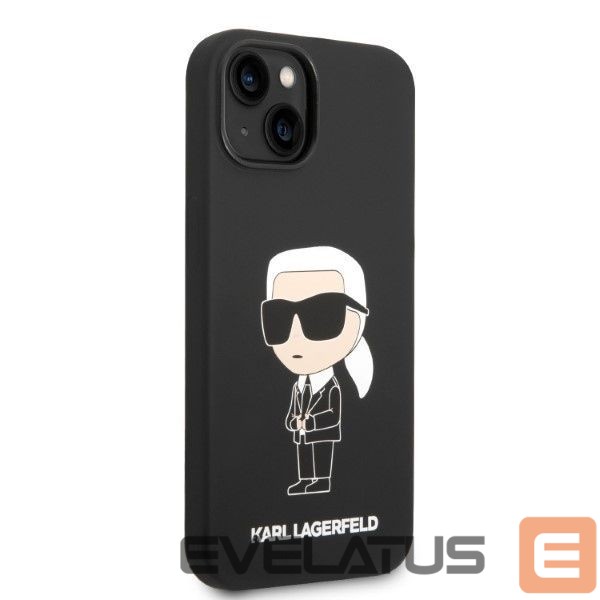 Aizmugurējais vāciņš Karl Lagerfeld Karl Lagerfeld Silicone Ikonik case for iPhone 14 Plus - black
