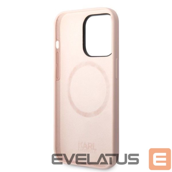 Aizmugurējais vāciņš Karl Lagerfeld Karl Lagerfeld KLHMP14XSSKCI iPhone 14 Pro Max 6.7" hardcase light pink/light pink Silicone Karl & Choupette Magsafe