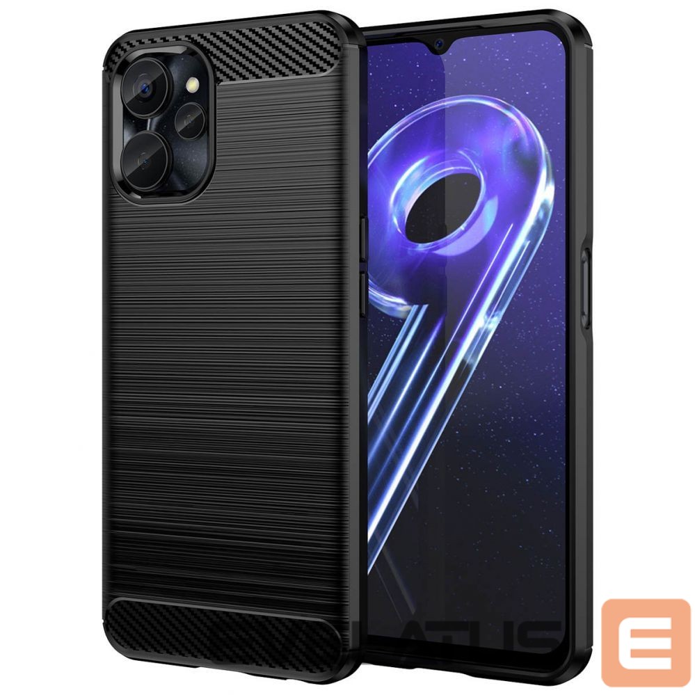 Aizmugurējais vāciņš Hurtel Carbon Case for Realme 10 5G / Realme 9i 5G Flexible Silicone Carbon Cover Black
