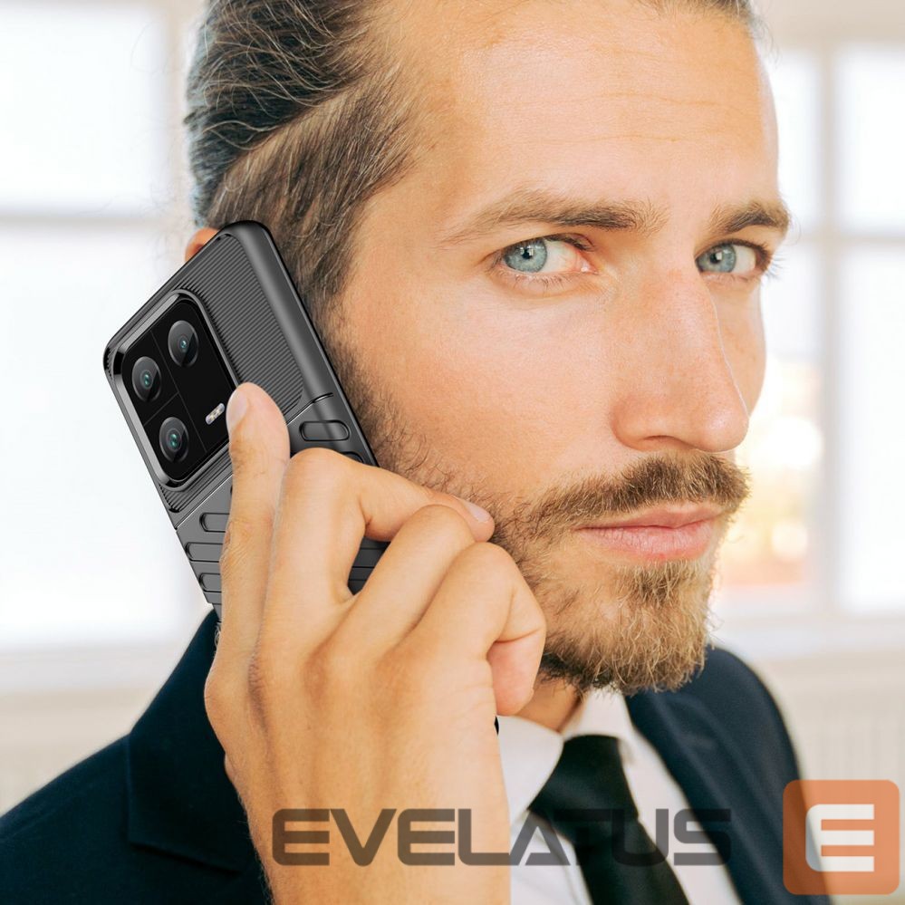 Aizmugurējais vāciņš Hurtel Thunder Case case for Xiaomi 13 Pro silicone armor case black