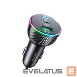 Adapteris Joyroom  Joyroom 70W car charger with 3 ports: USB, 2 x USB C black (JR-CL26) 