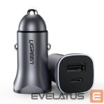 Auto lādētāji Ugreen  CD130 USB-A / USB-C 30W Car Charger Grey