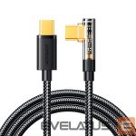 Kabelis Joyroom  Joyroom Gaming Cable S-CC100A6 USB-C (angled) / USB-C (straight) 100W 1.2m - black 