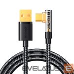 Kabelis Joyroom  Joyroom Gaming Cable S-UC027A6 USB-C (angled) / USB-A (straight) 3A 1.2 m - black 