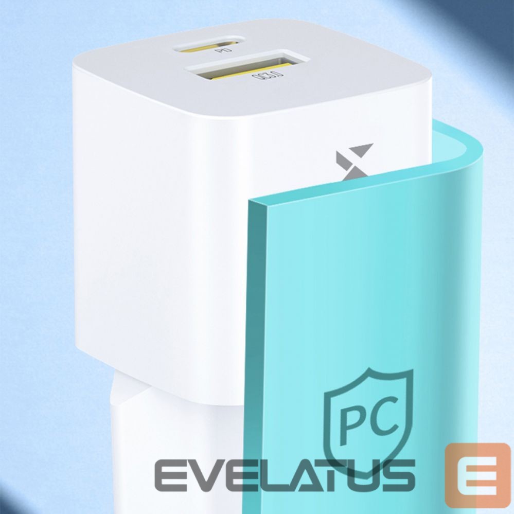 Adapteris Wozinsky Wozinsky WWCEAC GaN USB-A USB-C 33W Wall Charger - White