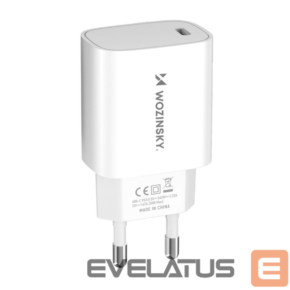 Adapteris Wozinsky Wozinsky WGWCCW 20W USB-C Wall Charger - White