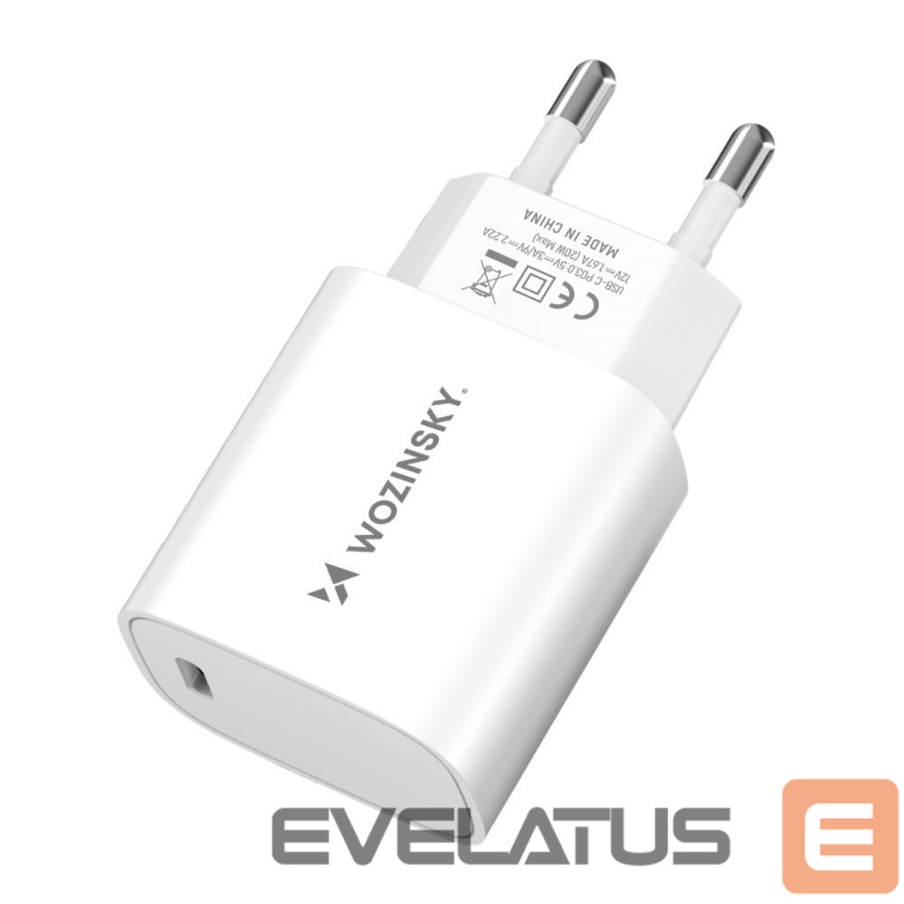 Adapteris Wozinsky Wozinsky WGWCCW 20W USB-C Wall Charger - White