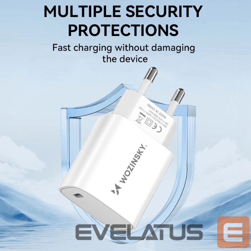 Adapteris Wozinsky Wozinsky WGWCCW 20W USB-C Wall Charger - White