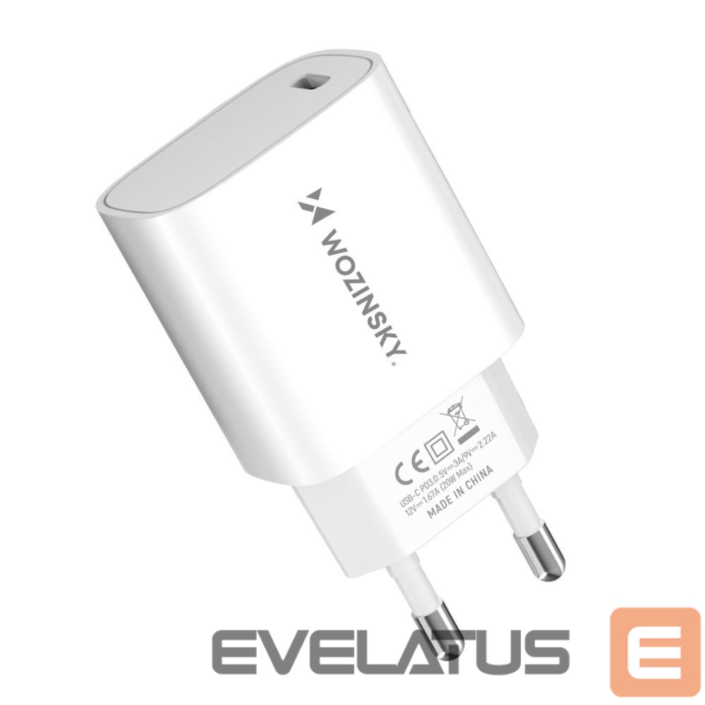 Adapteris Wozinsky Wozinsky WGWCCW 20W USB-C Wall Charger - White