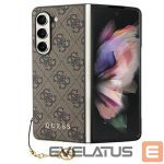 Aizmugurējais vāciņš Guess  Guess GUHCZFD5GF4GBR F946 Z Fold5 brown/brown hardcase 4G Charms Collection 