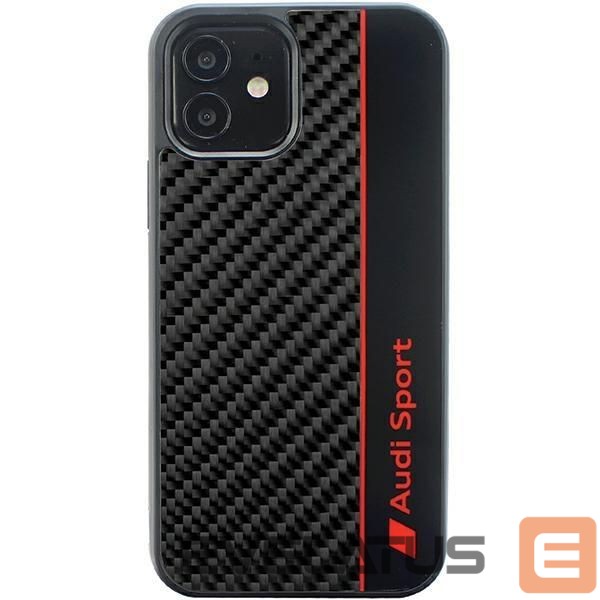 Aizmugurējais vāciņš Audi Audi Carbon Fiber Stripe iPhone 11 / Xr 6.1" black/black hardcase AUS-TPUPCIP11-R8/D1-BK