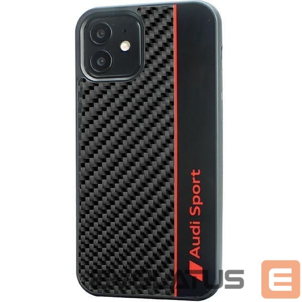 Aizmugurējais vāciņš Audi Audi Carbon Fiber Stripe iPhone 11 / Xr 6.1" black/black hardcase AUS-TPUPCIP11-R8/D1-BK