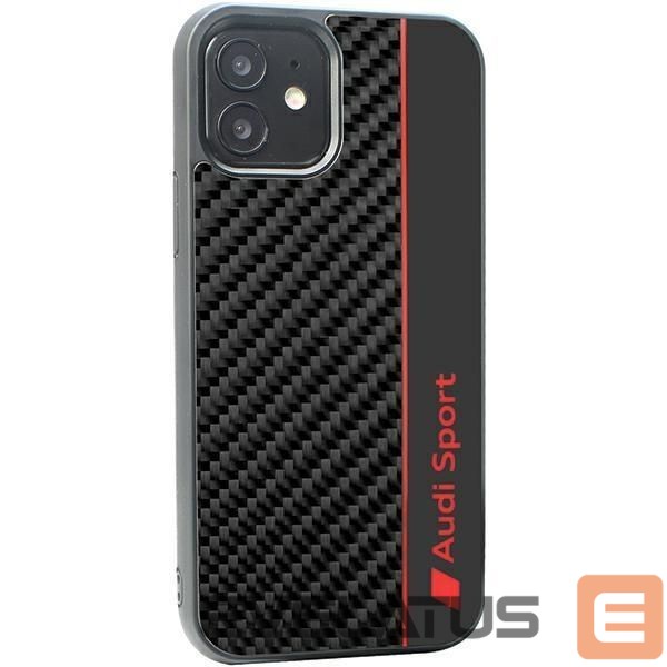 Aizmugurējais vāciņš Audi Audi Carbon Fiber Stripe iPhone 11 / Xr 6.1" black/black hardcase AUS-TPUPCIP11-R8/D1-BK