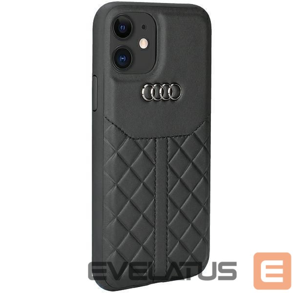 Aizmugurējais vāciņš Audi Audi Genuine Leather iPhone 11 / Xr 6.1" black/black hardcase AU-TPUPCIP11R-Q8/D1-BK