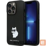Aizmugurējais vāciņš Karl Lagerfeld  Karl Lagerfeld KLHCP14XSMHCNPK case for iPhone 14 Pro Max 6.7" - black Silicone C Metal Pin 