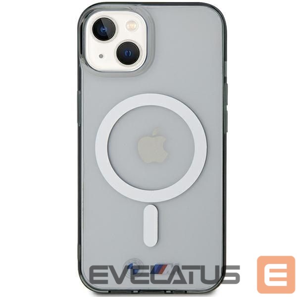 Aizmugurējais vāciņš BMW BMW Silver Ring MagSafe iPhone 15 Case - Clear