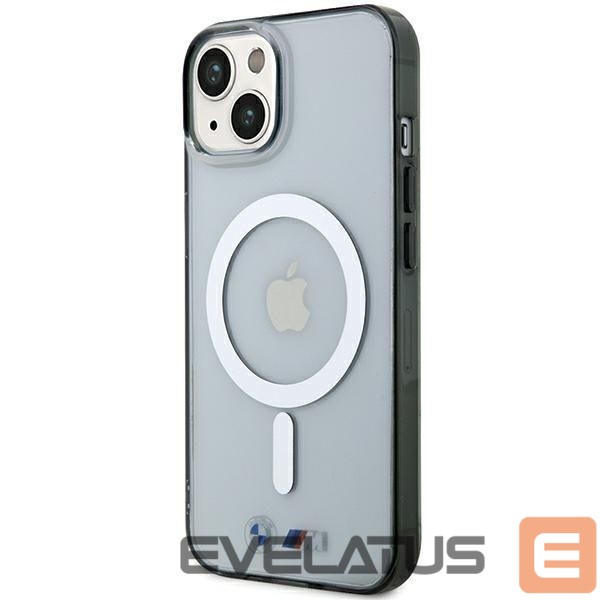 Aizmugurējais vāciņš BMW BMW Silver Ring MagSafe iPhone 15 Case - Clear