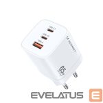Adapteris Wozinsky  Wozinsky CGWCW 65W GaN Wall Charger USB-A / 2 x USB-C - White 