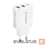 Adapteris Wozinsky  Wozinsky CWCUCW 30W USB-C / 2 x USB-A Wall Charger - White 