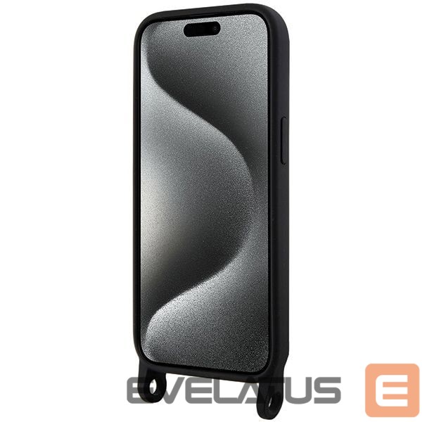 Aizmugurējais vāciņš Karl Lagerfeld Karl Lagerfeld KLHCP15SSCBSCNK iPhone 15 6.1" hardcase black/black Crossbody Silicone Choupette