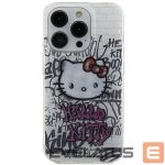 Aizmugurējais vāciņš Hello Kitty  Hello Kitty IML Kitty On Bricks Graffiti case for iPhone 15 - white 