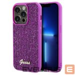 Aizmugurējais vāciņš Guess  Guess Disco Metal Script case for iPhone 14 Pro - fuchsia