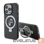 Aizmugurējais vāciņš Karl Lagerfeld  Karl Lagerfeld Ring Stand Karl&Choupette MagSafe case for iPhone 14 Pro - black 