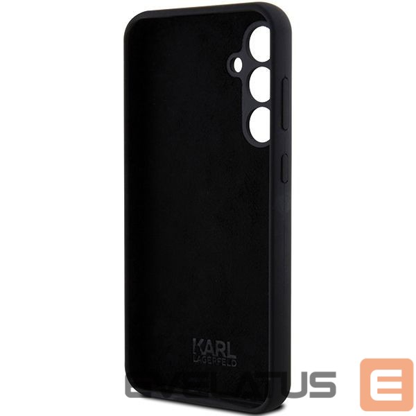 Aizmugurējais vāciņš Karl Lagerfeld Karl Lagerfeld Silicone Ikonik Metal Pin case for Samsung Galaxy S23 FE - black
