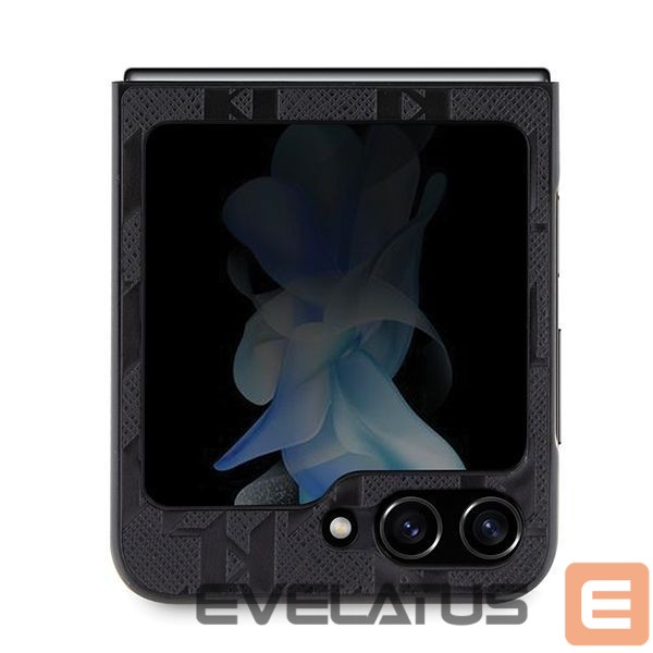 Aizmugurējais vāciņš Karl Lagerfeld Karl Lagerfeld Saffiano Monogram Choupette Pin case for Samsung Galaxy Z Flip 5 - black