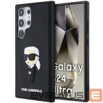 Cits mobilo telefonu aksesuārs Karl Lagerfeld  Karl Lagerfeld 3D Rubber Ikonik Case for Samsung Galaxy S24 Ultra - Black 